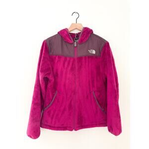 The North Face Oso Hoodie Large Purple Fleece Jacket Dahlia Full Zip Gorpcore